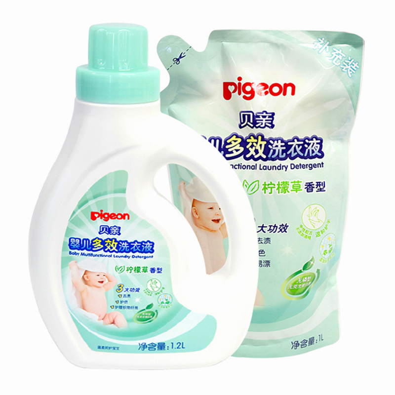 pigeon 贝亲 婴儿洗衣液促销装 柠檬香型2.2l pl248