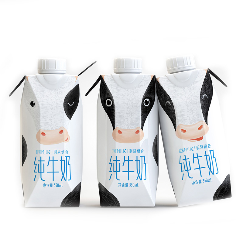 嗨milk 全脂纯牛奶 330ml*12盒