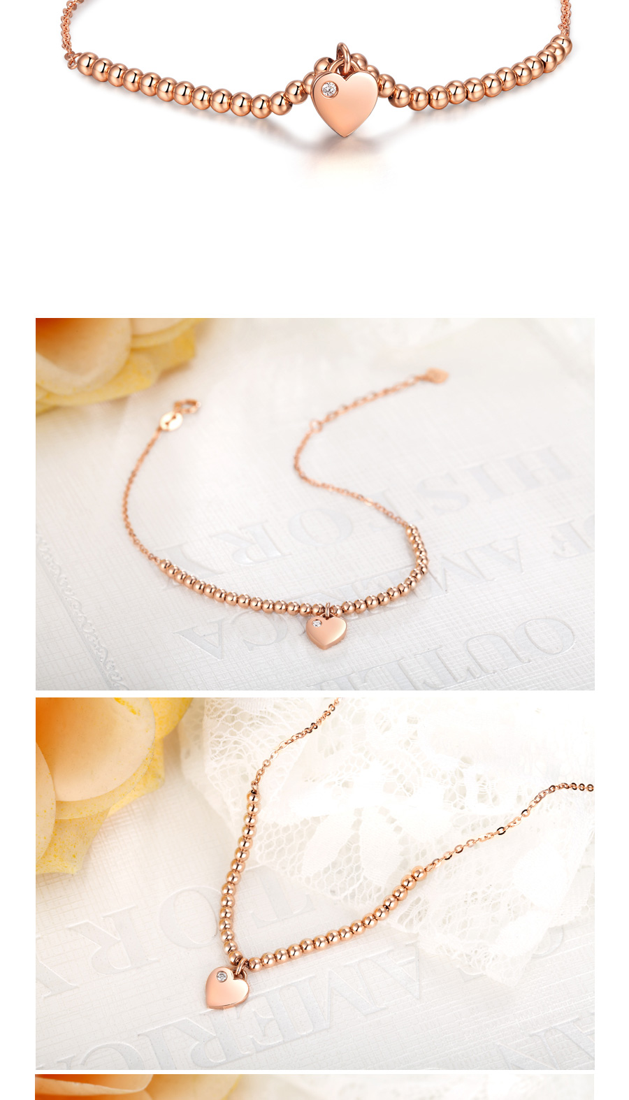 kela珂兰玫瑰18k金钻石手链时尚珠珠链系列心跳klsx031086需定制