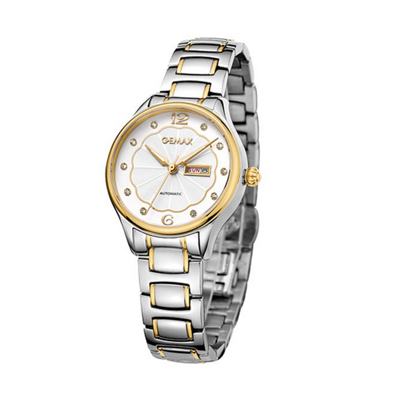 gemax 格玛仕 时尚钢带水钻机械女表 62208-cpk-dw_东航商城_东方航空