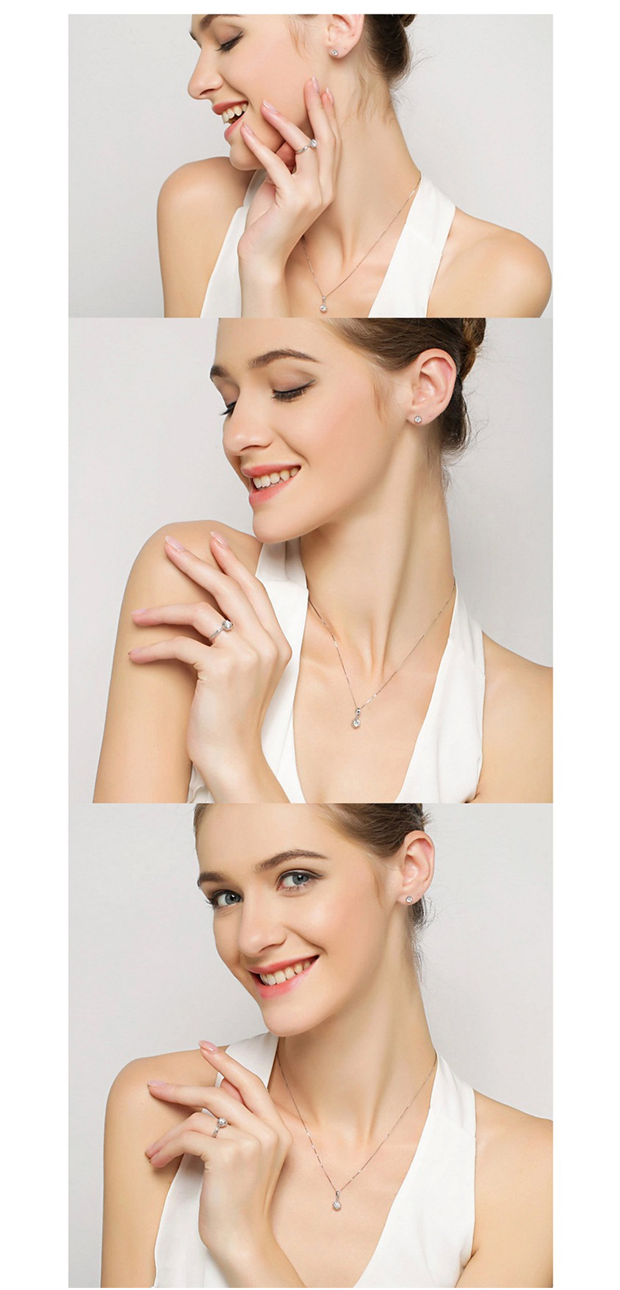 kela珂兰18k金钻石吊坠项坠天鹅湖klpw027033