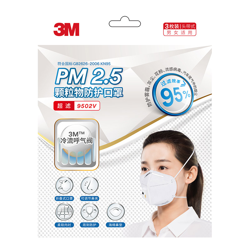 3m防雾霾口罩9502v3只包新款