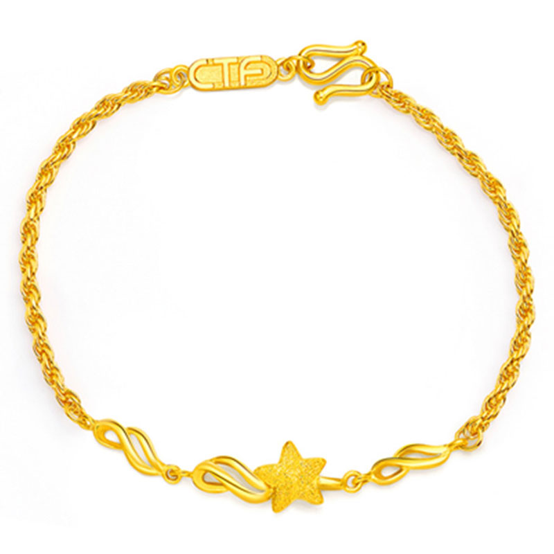 ctf 周大福 星愿足金黄金手链 f164718