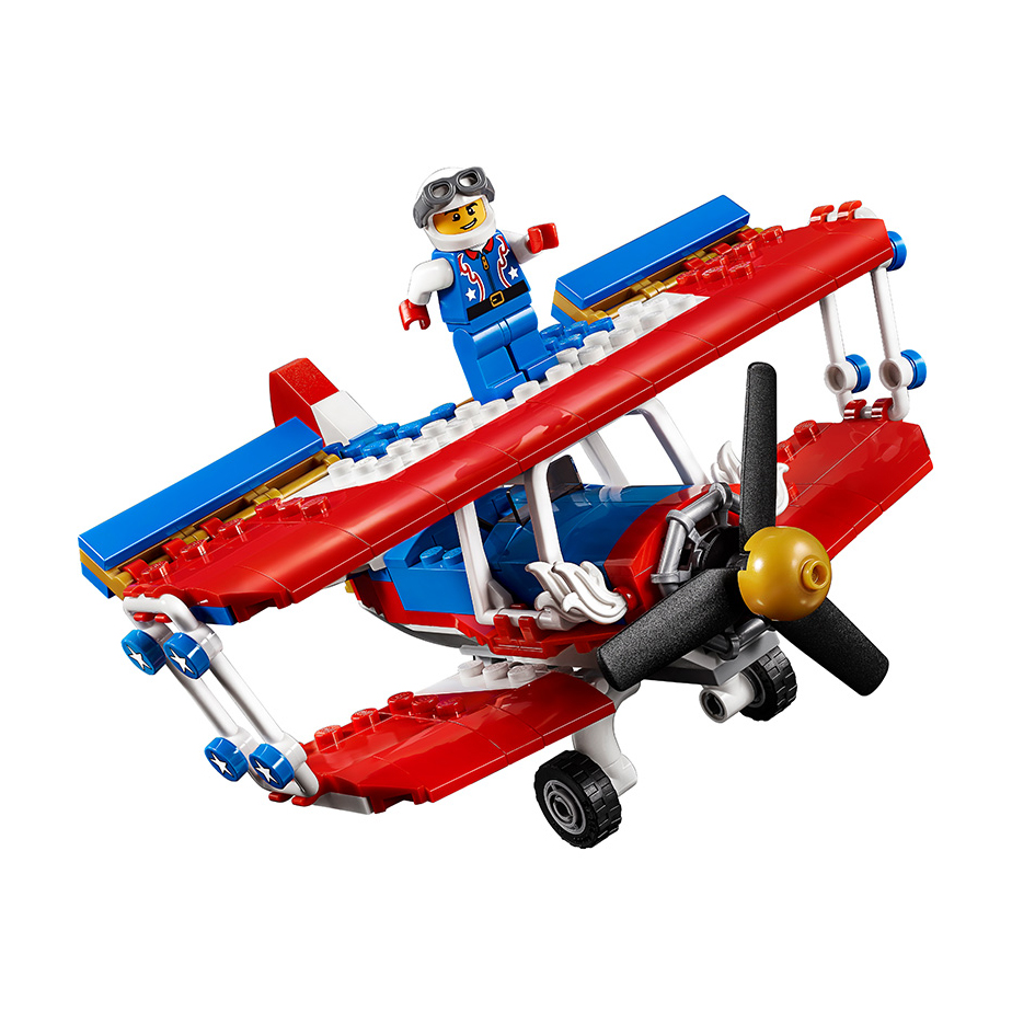 lego乐高creator创意百变系列超胆侠特技飞机31076