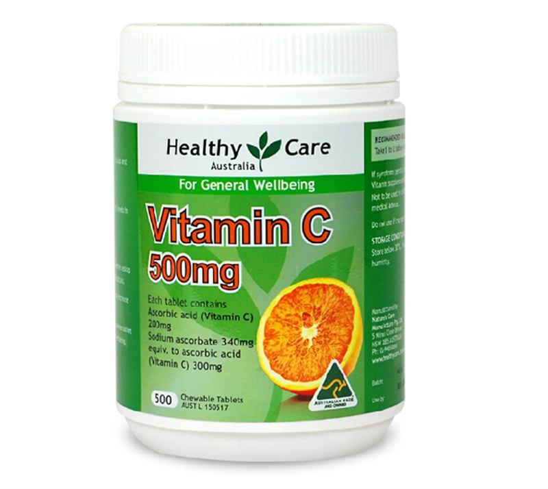 healthycare维生素c咀嚼片500mg500粒