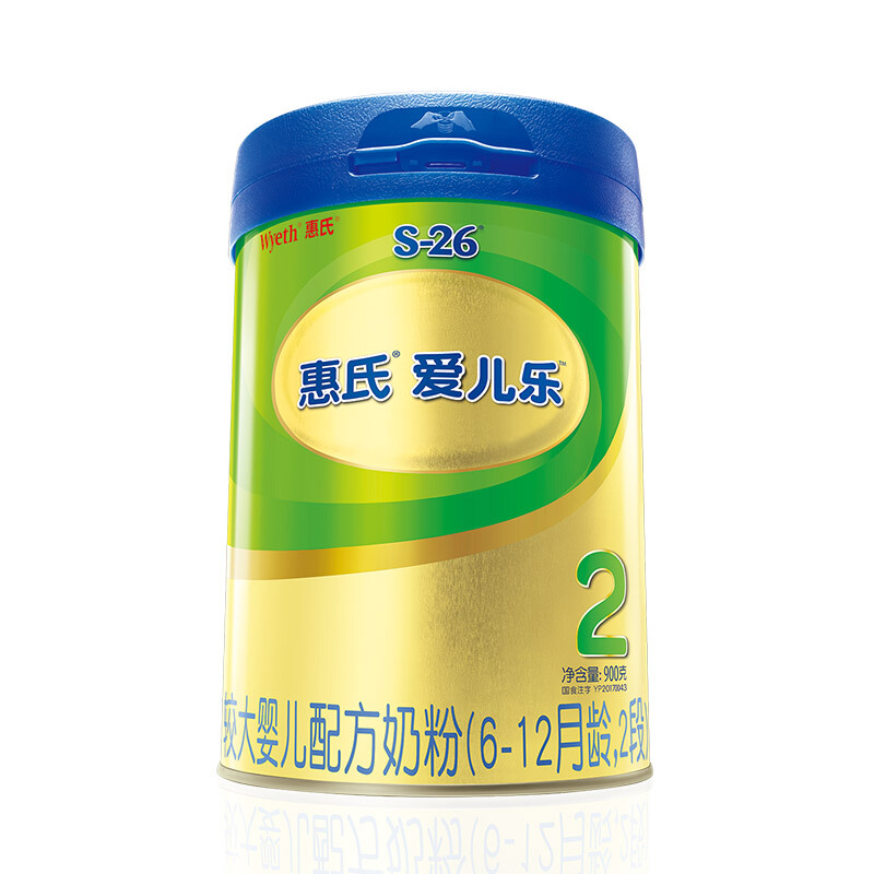 wyeth 惠氏 金装 健儿乐旗舰版2段900g 婴幼儿配方牛奶粉