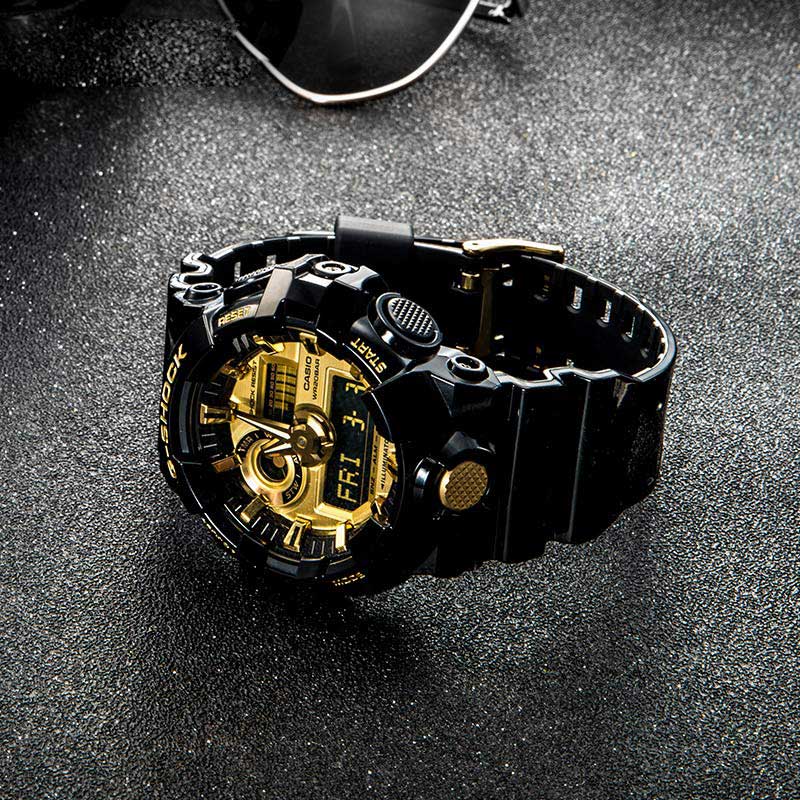 casio卡西欧gshock系列黑金防水男士手表ga710gb1apr