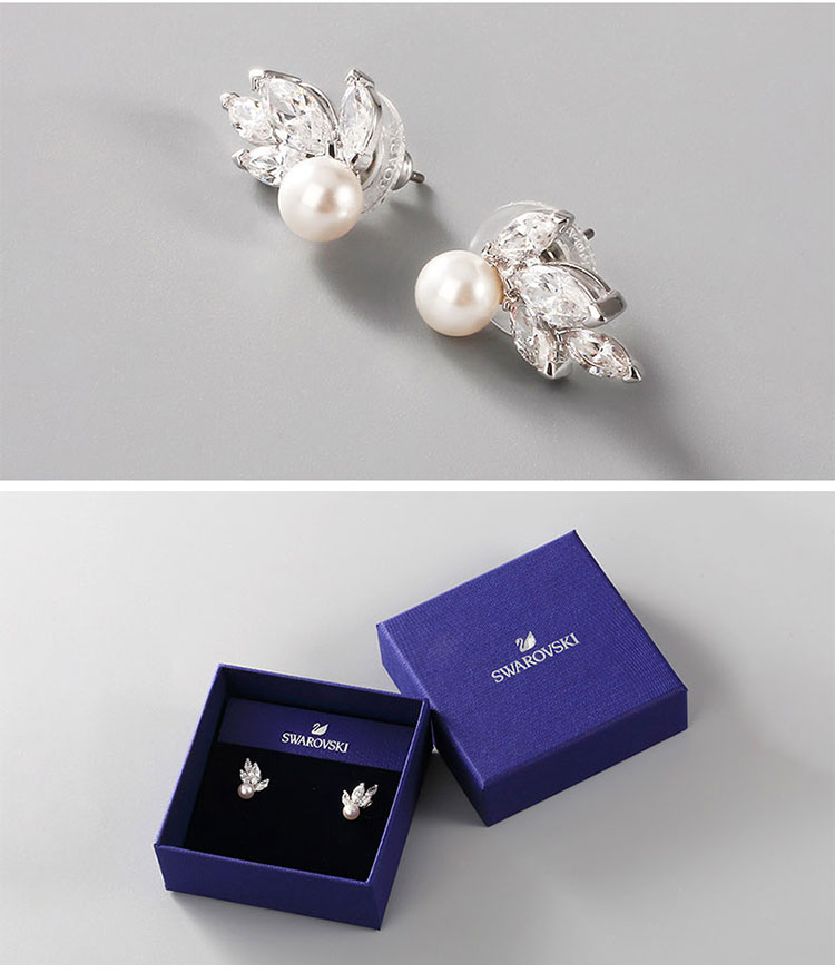 swarovski施华洛世奇女士镀白金色耳钉