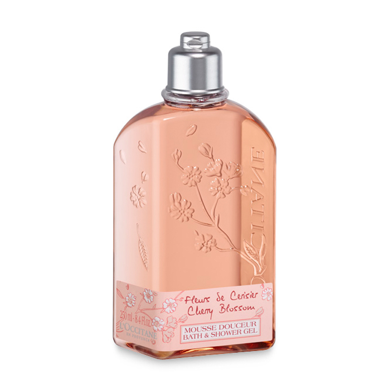 loccitane欧舒丹甜蜜樱花沐浴露润肤乳套装