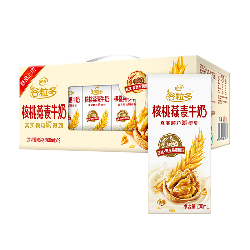 伊利 谷粒多颗粒燕麦牛奶 200ml*12盒
