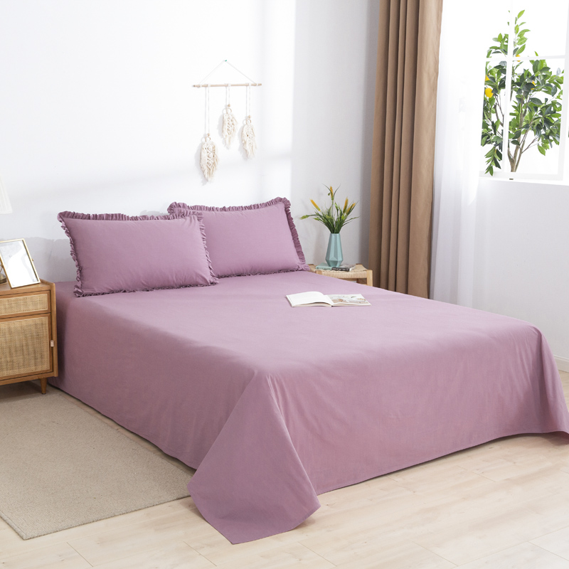凯诗风尚棉质床单简约素色单件床单