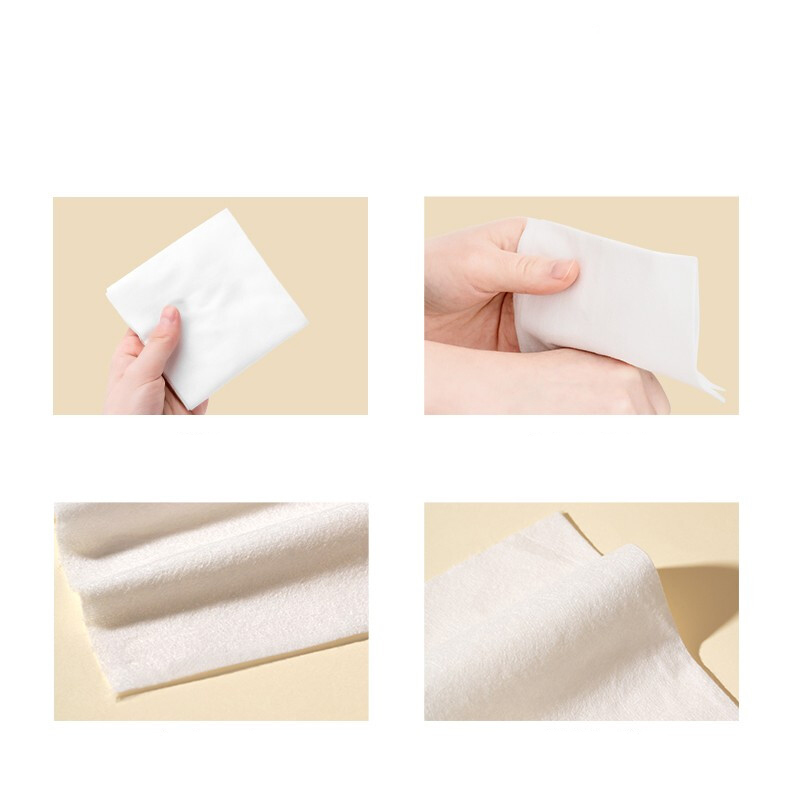 miniso柔韧加厚加大平纹洗脸巾100片3包