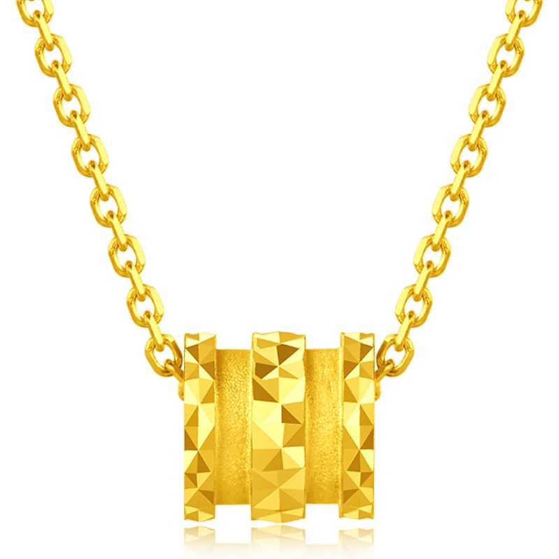 ctf 周大福 小蛮腰 足金黄金项链吊坠 计价 eof90