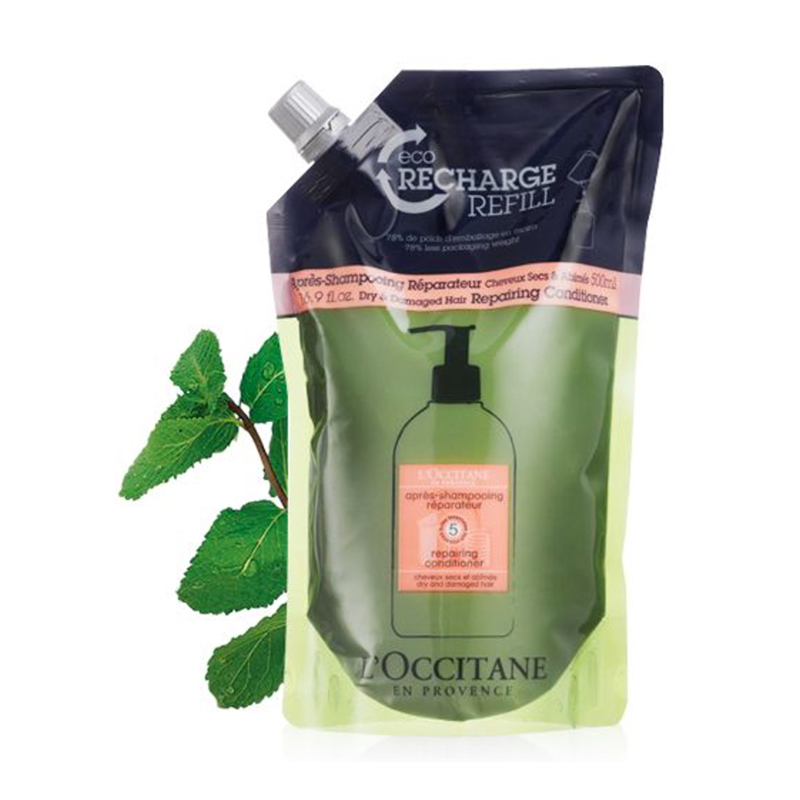 loccitane欧舒丹5合1草本精华修护洗发水环保补充装500ml
