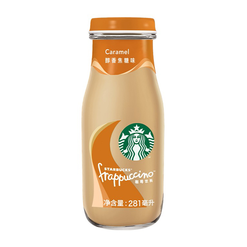 starbucks星巴克星冰乐咖啡饮料醇香焦糖味281ml6瓶